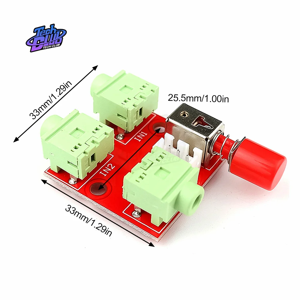 3.5 Headphone Jack Audio Input Signal SwitchTwo-way Dual-channel Audio Source Switch for Consumer Electronics Accessories