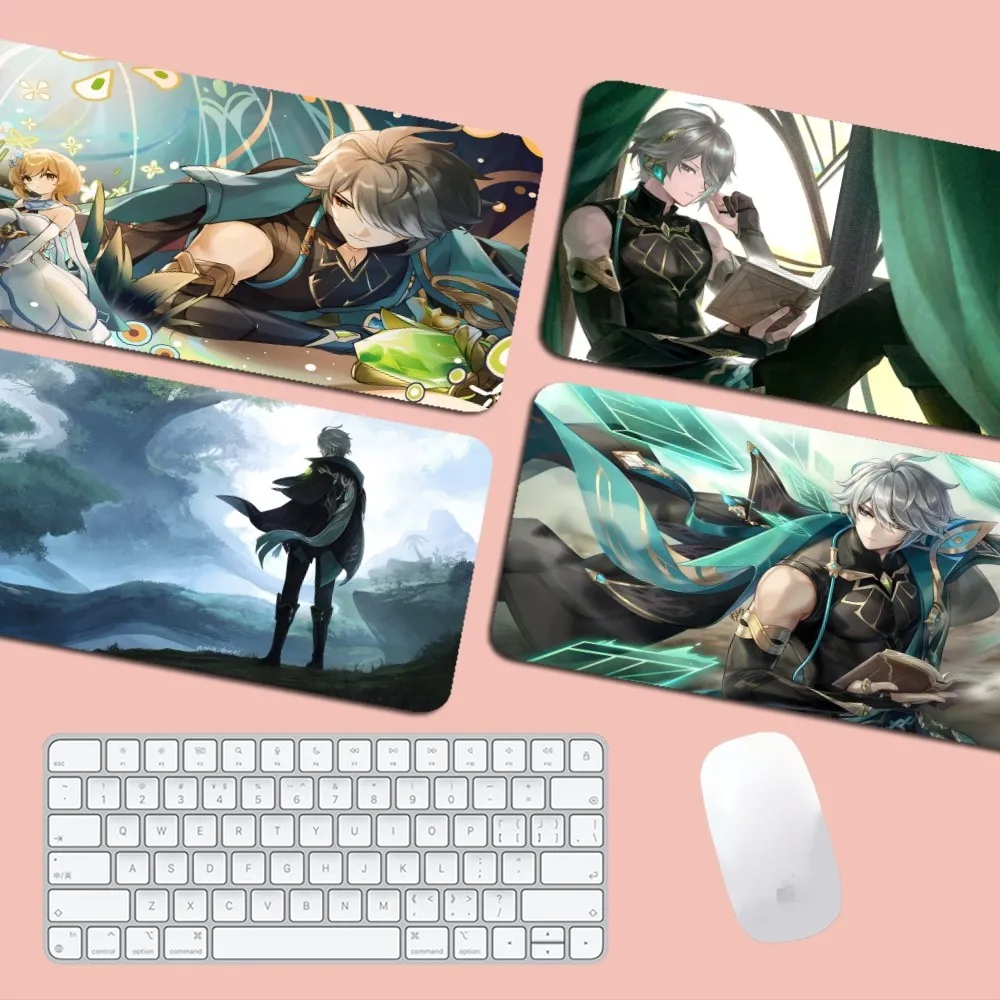 

Genshin Impact Alhaitham Mousepad Boy Pad Natural Rubber Gaming Mousepad Desk Mat Size For Gameing World Of Tanks CS GO Zelda