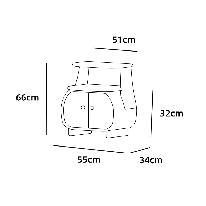 Modern Premium Nightstand Luxury Beauty Storage Trendy Nightstand Classic Design Mesitas De Noche