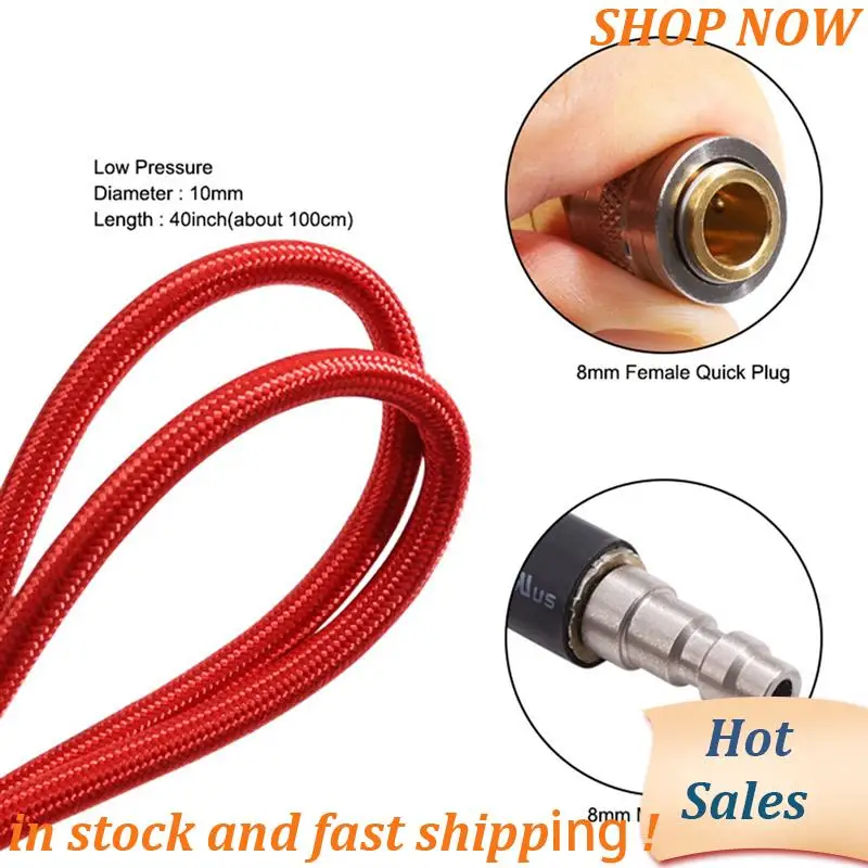 

ABVB-2X Airsoft HPA SLP FLEX Air Hose Remote Line With (US)Foster QD 40 Inch Low Pressure MAX 300 PSI Red