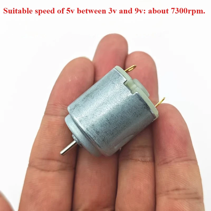 Mini Fan Carbon Brush Motor Durable R260 Small Motor Miniature High-speed Toy Electric Toothbrush Universal, Shaft Diameter 2mm.