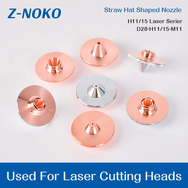 

ZNOKO Laser Straw hat Nozzle Single Double Layer D28mm H11 H15 M11 for HANS Precitec Raytools Fiber Cutting Machine Consumab