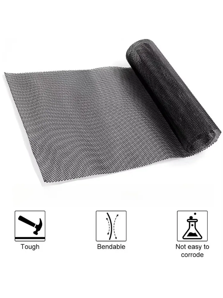 Black Universal Hood Vent Racing Grills 120X40cm Grill Honeycomb Hexagon Mesh Grille ABS Plastic Spoiler Bumper Vents Car Parts