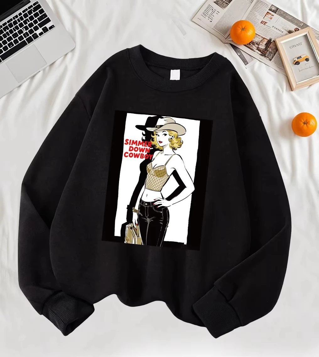 SKADE T-Shirt mit Blumenmuster, modisches Herbst-Damen-Sweatshirt mit Rundhalsausschnitt, Fleece-Sportbekleidung, Pullover, All-Match-Outfit