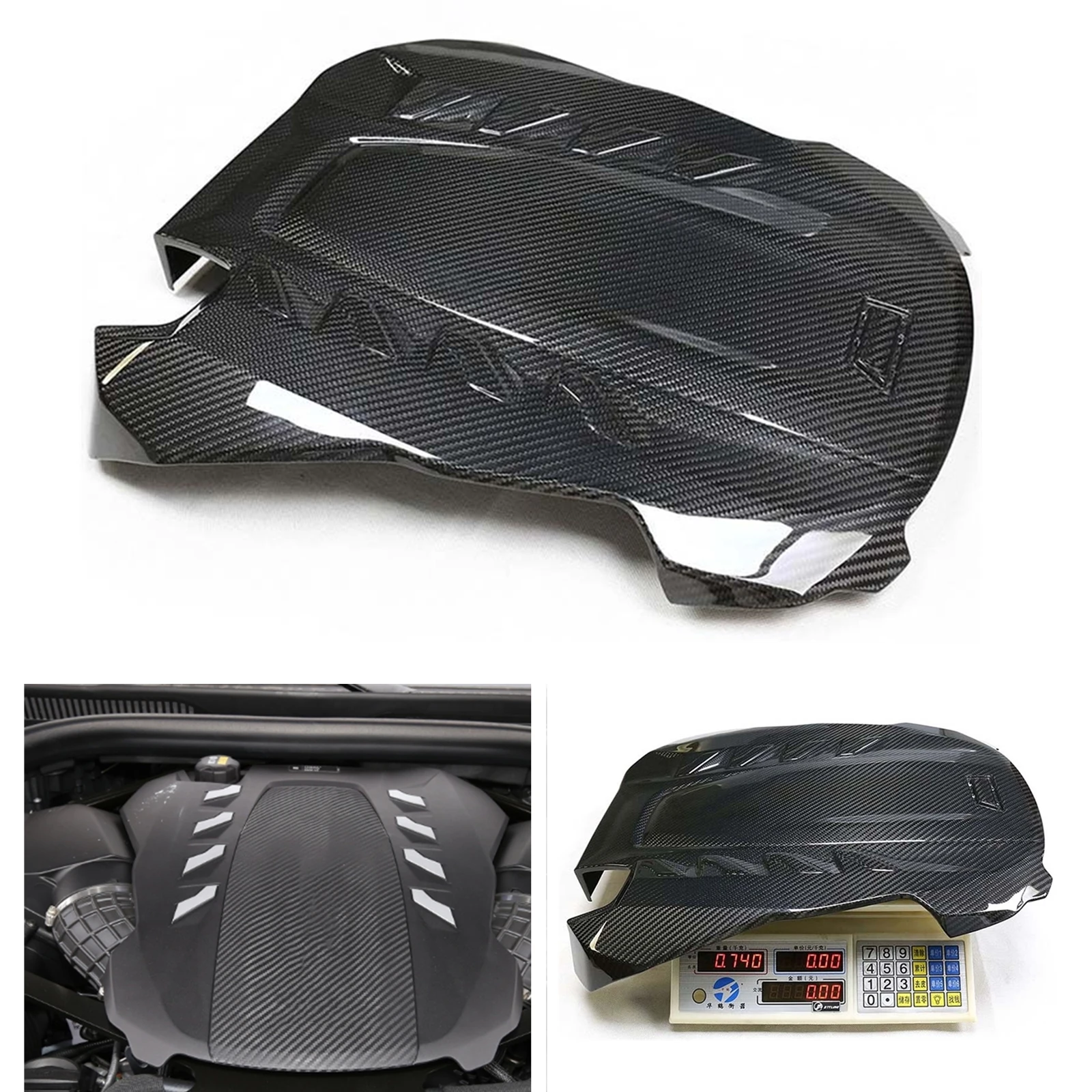 For BMW F95 X5 M F96 X6 M 2020-2022 Dry Carbon Fiber Car Engine Hood Cover Protector Panel Guard Plate