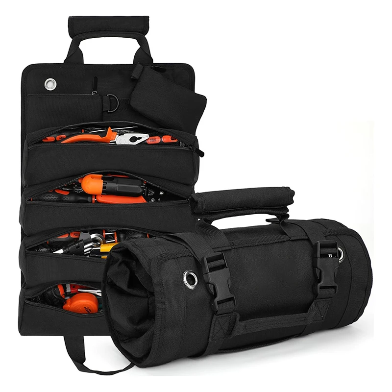 New Tool Organizers Multi-function Large Tool Organizer Bag Heavy Duty Roll Up Tool Bag Organizer Carrier Bag Camping Gear