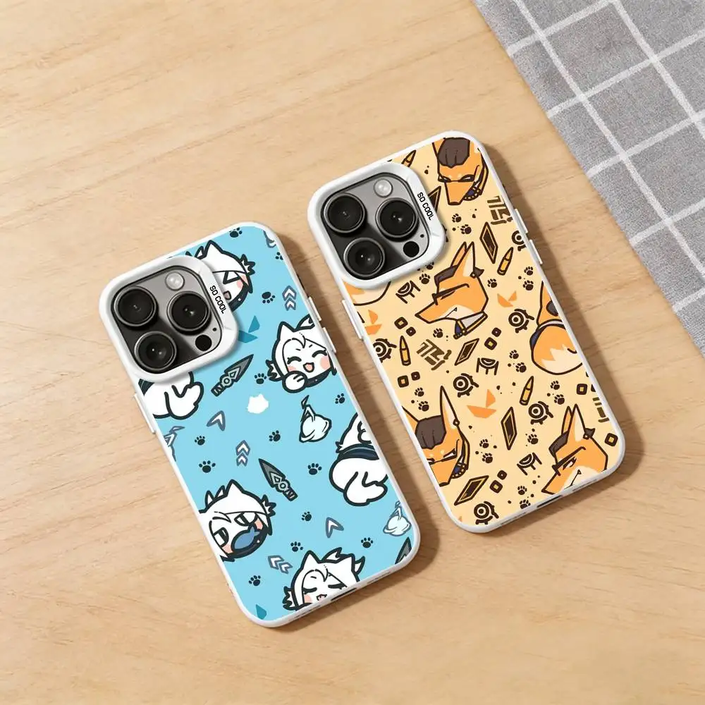 

Jett Chamber Sage Reyna Chibi Art Phone Case for iPhone 17 16 Pro Plus 15 14 13 12 11 Max Mini X XS Silicone Shockproof Cover