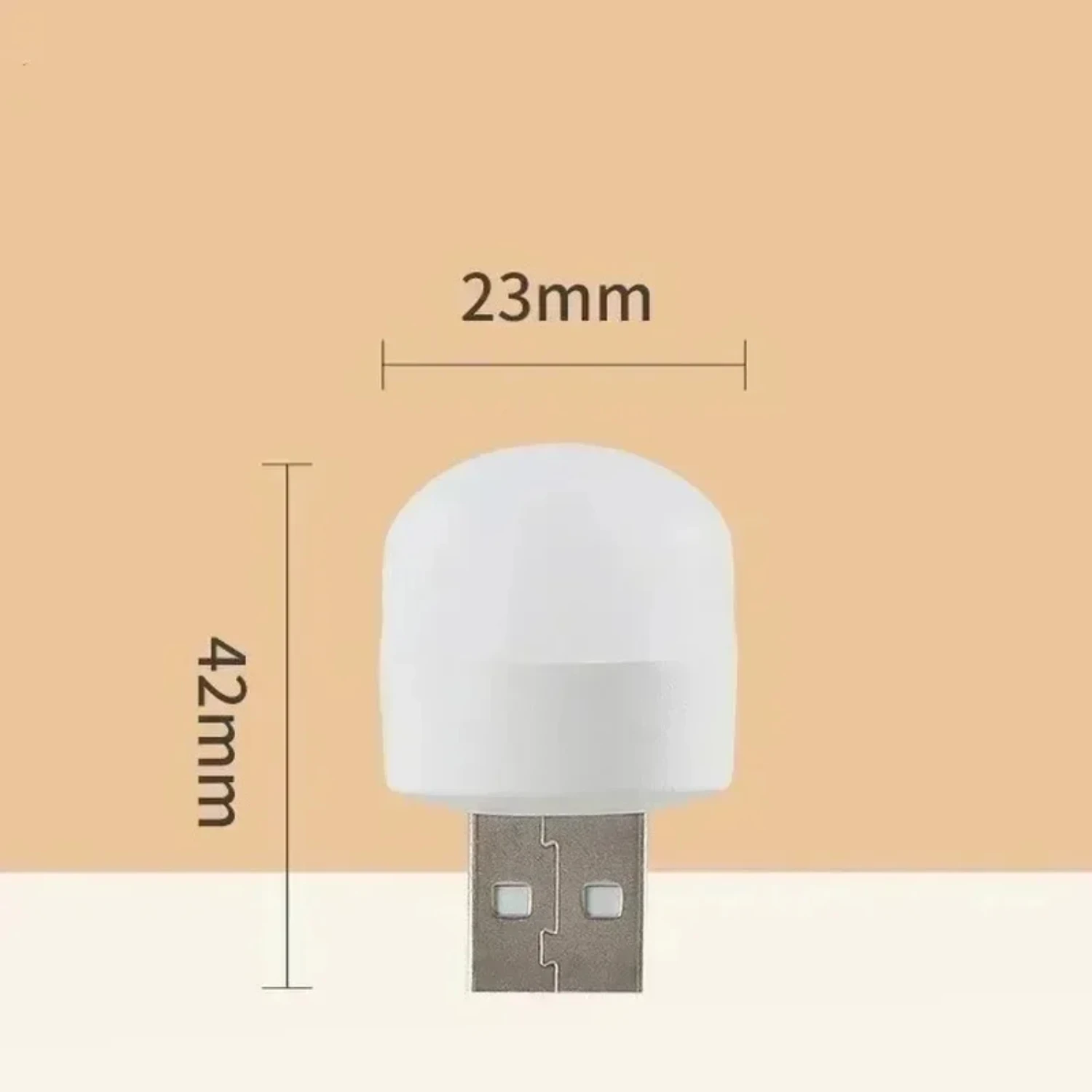 Warm White Portable USB Mini LED Night Light for Eye Protection, Convenient Book Reading Light, Easy to Plug into PC or Mobile P