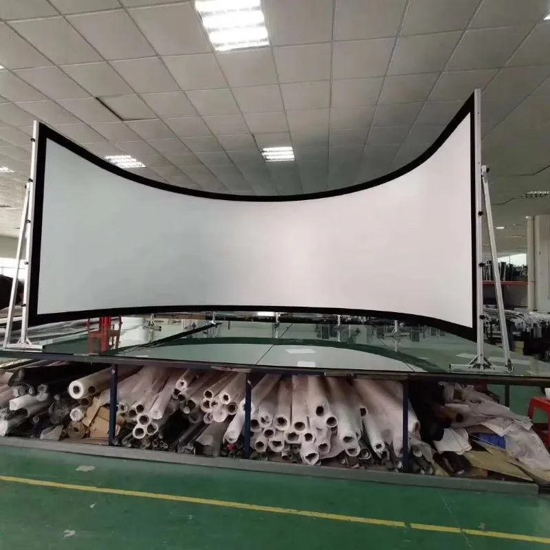 Large theme park attractions 220 degree curved projection screen flight emulator projection screen