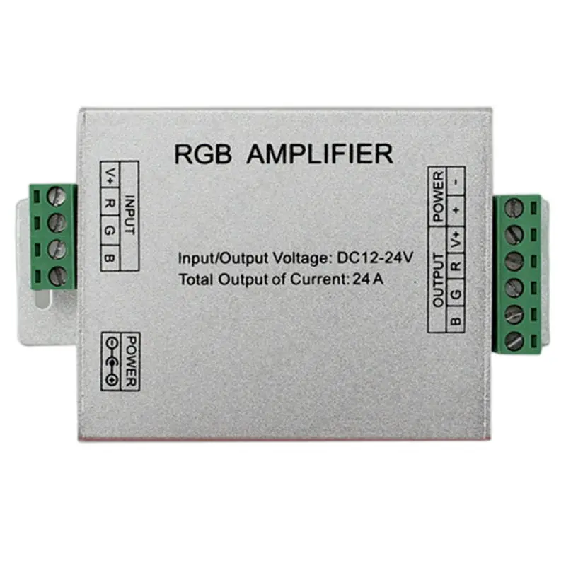 Controlador amplificador LED 1CH/3CH/4CH/5CH 12A/24A/30A/50A para repetidor de potencia de tira de un solo Color/RGB/RGBW/RGBWW RGB + CCT DC5/12/24V