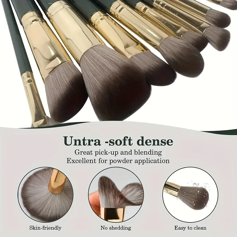 14 Stuk Make-Up Borstel Set Zachte Pluizige Oogschaduw Borstel Concealer Borstel Blush Make-Up Borstel Schoonheid Tool Make-Up Borstel