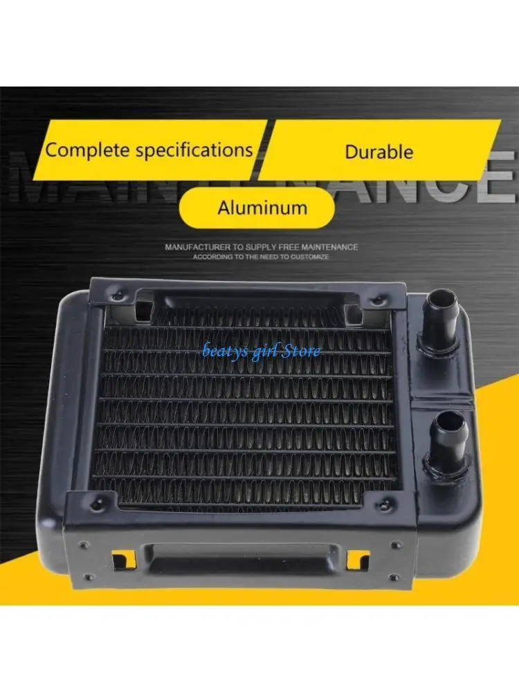 

C7AB G1/4 Thread 90mm PC Water Heat Exchanger Computer Aluminum Heat Radiator Heat Sink for Computer Water Cooling System