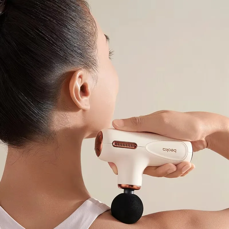 Mini Heated Massage Gun Quiet Electric Vibration Deep Tissue Muscle Massager view 2