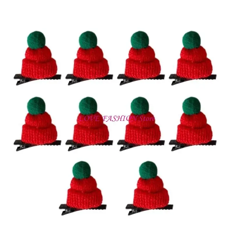 عطلات الروح الصغيرة سانتا قبعة الشعر مقطع مريح لحفل عيد الميلاد ارتداء Y166