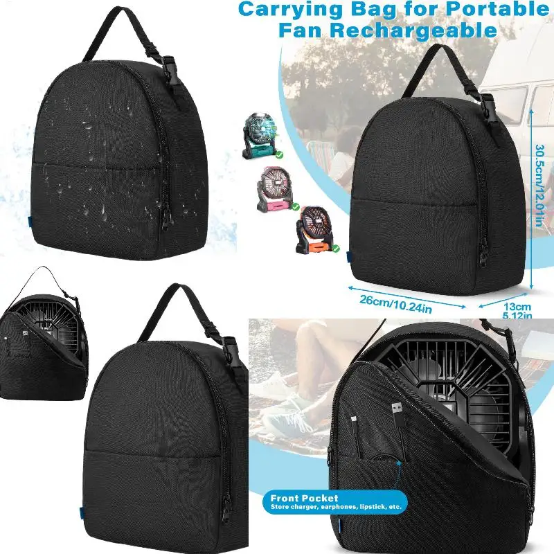 

Small Tool Pouch Carrying Case for Outdoor Fans Camping Fan Carry Bag Portable Fan Protective Case with Handle for Camping Fan