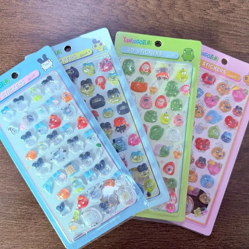 1 autocollant Tamagotchi, autocollant transparent créatif de dessin animé pour coque de téléphone, matériel pour carnet, cadeau d'anniversaire pour ami