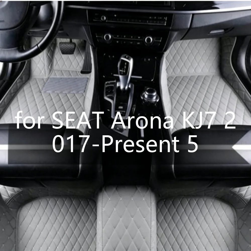 3D-Fußmatten mit vollständiger Rundumabdeckung, maßgefertigt für SEAT Arona KJ7 2017–heute, 5-Sitzer, TPE, verschleißfest, wasserdicht, EV-Auto-Innenraum-Fußmatten 2G48