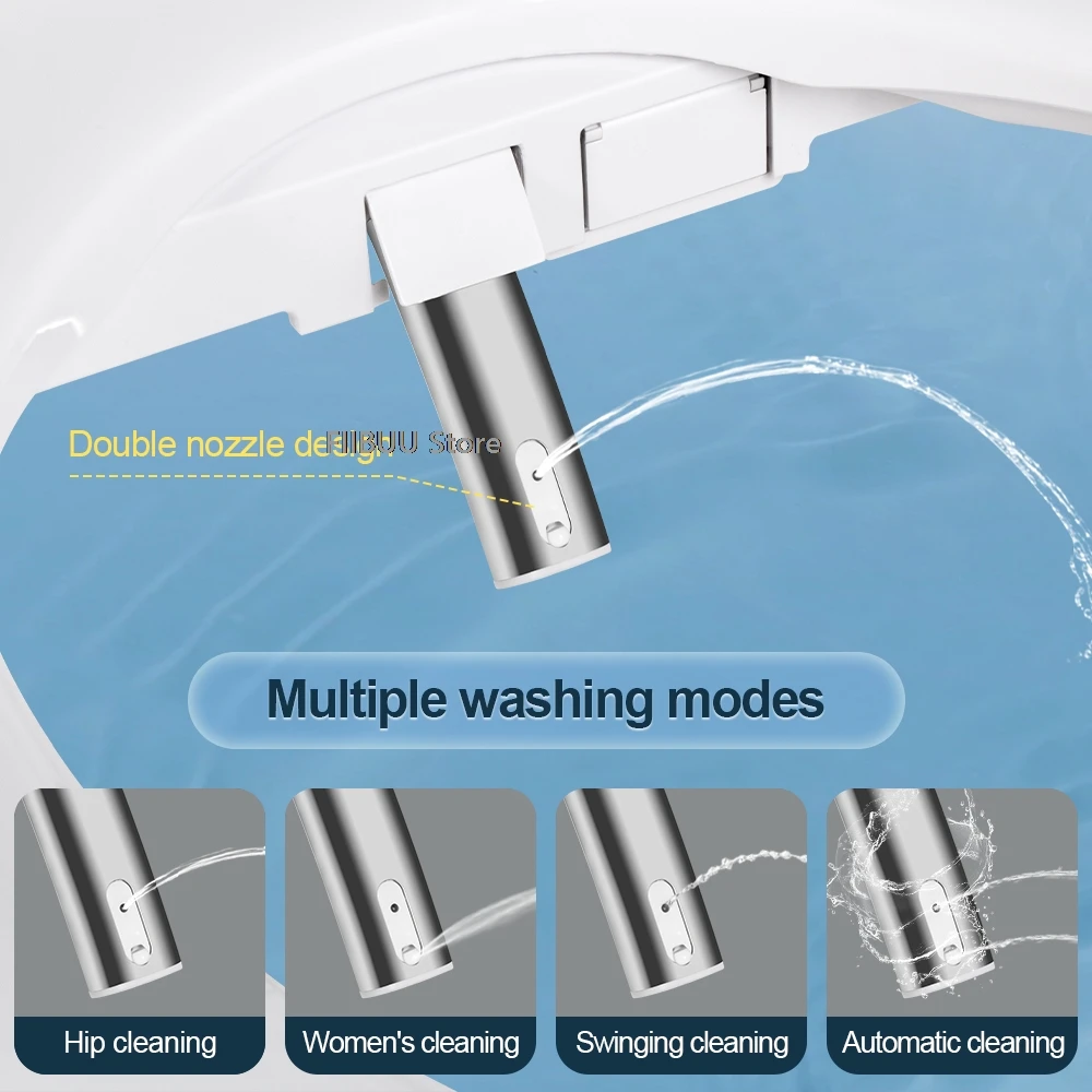 Smart Bidet Toiletbrilhoes Zijpaneelbediening Direct warm water Wassen voor achter Langzaam sluiten deksel Langwerpig intelligent deksel