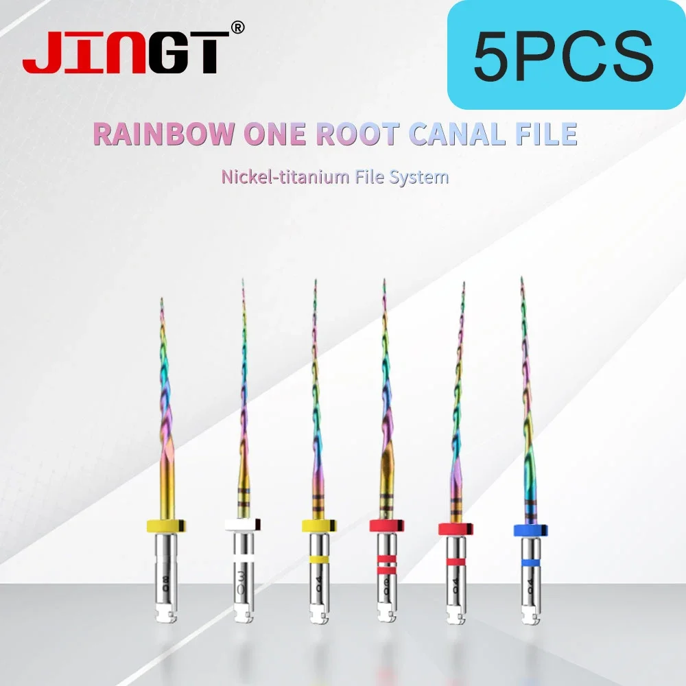 JINGT  5pcs Dental Endodontic Root Canal File Slowing Pain To Prevent Disconnection Heat-Activated Rotary Files Dental Tools