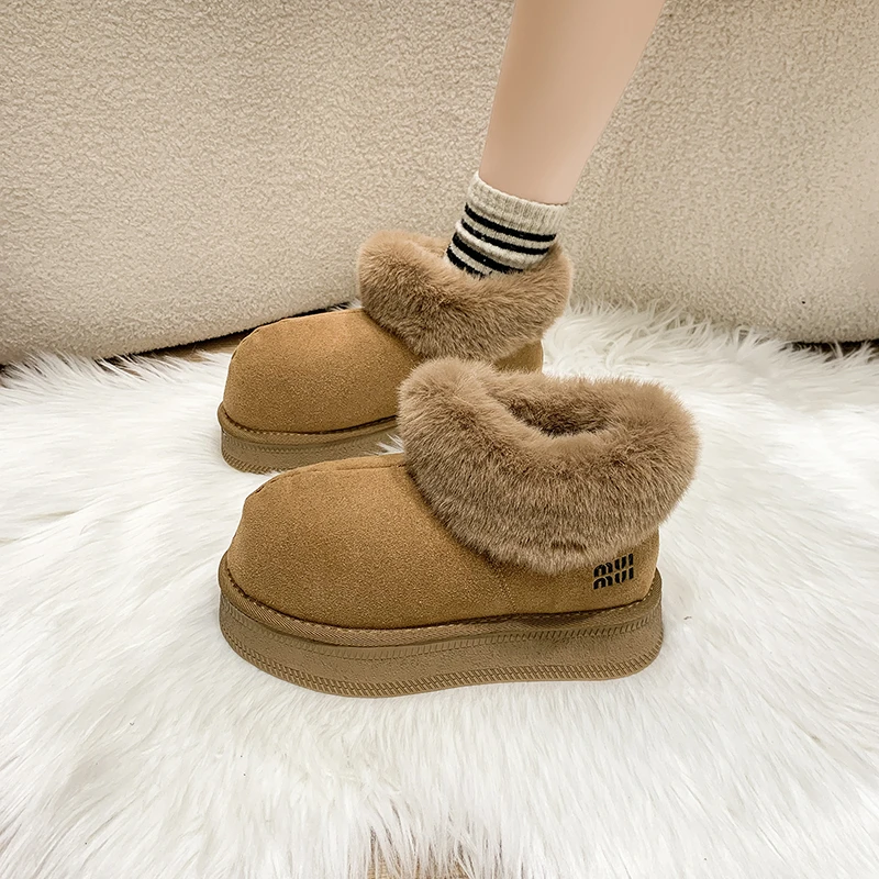 Winter Boots With Fur Shoes Australia Boots-Women Luxury Designer Plush 2024 Lolita Snow Fashion Ladies Lady Boots Australia Bra