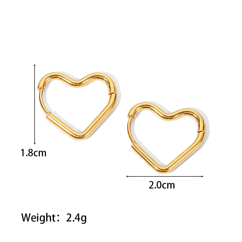 Stainless Steel PVD 18K Gold Plated Tarnish Waterproof Small Cutout Star Earrings For Woman Jewelry Wholesale Trendy