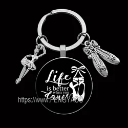 Ballerina Keychain Ballet Girl Dance Shoes Keyring Gifts for Ballet Dancers Key Holders for Keys
