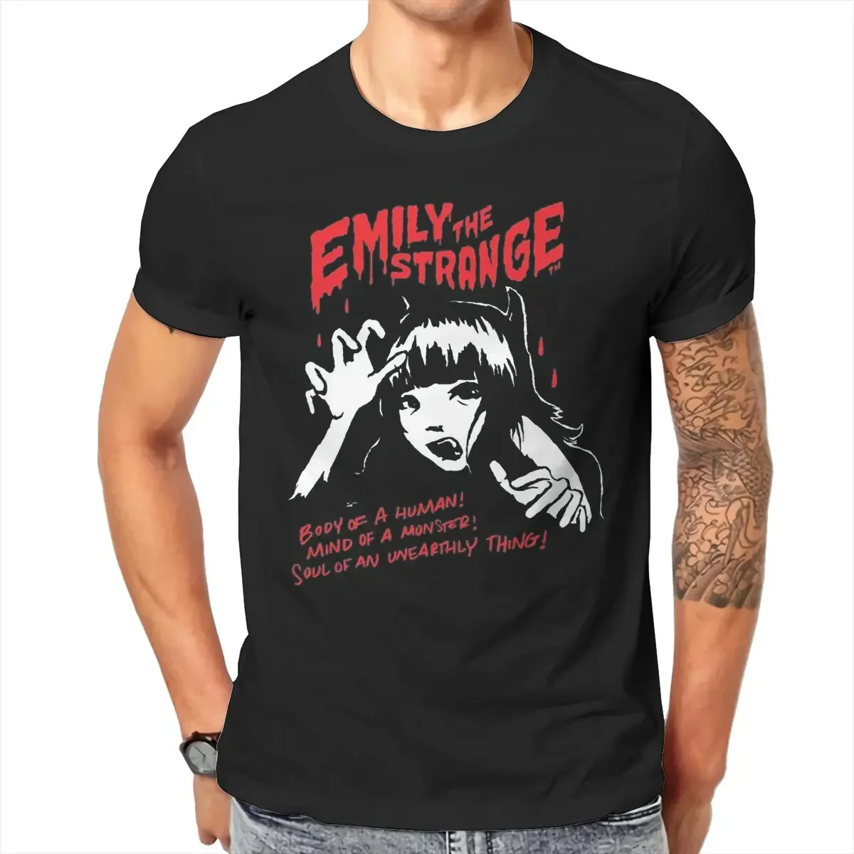 Hot selling in Summer Unisex T-shirts  Emily The Strange Novelty Cool T-shirt Street Clothing S-6XL