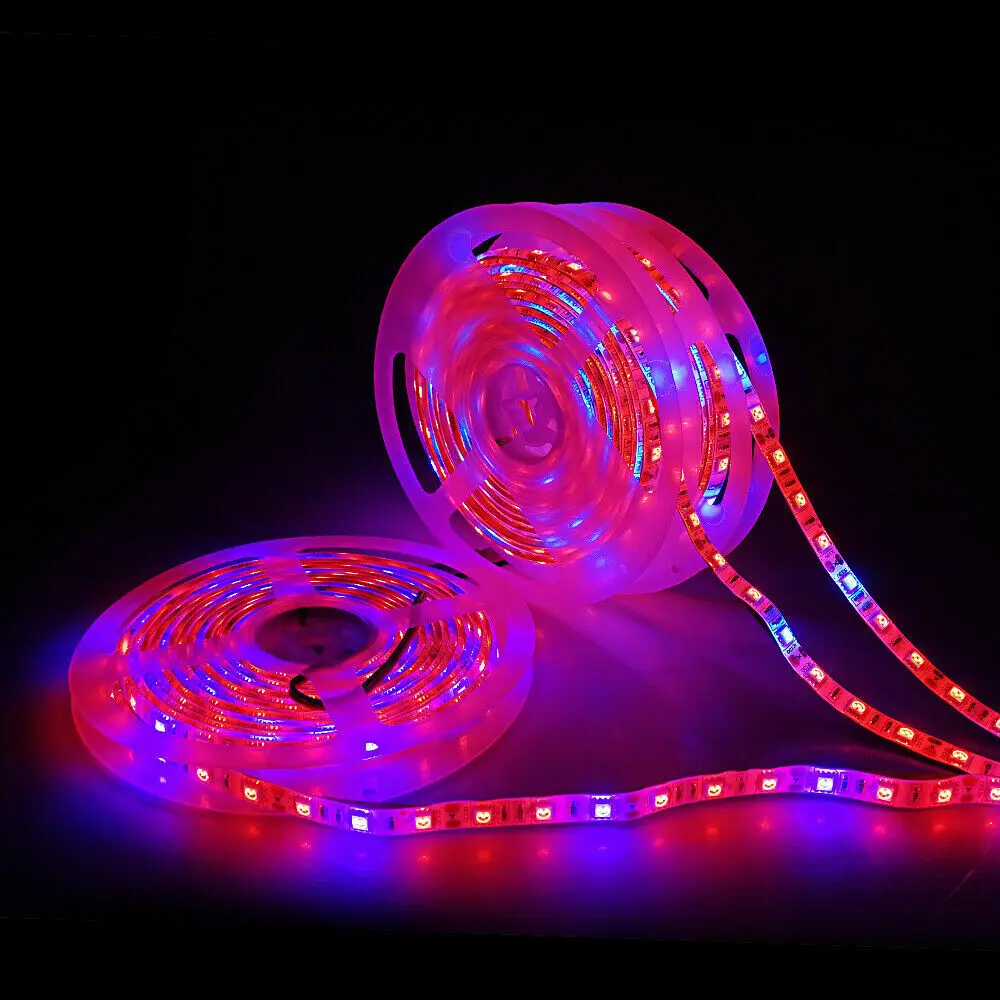 5M LED Plant Grow Strip Light DC12V 5050 300LED Full Spectrum Red&Blue 3/4/5:1