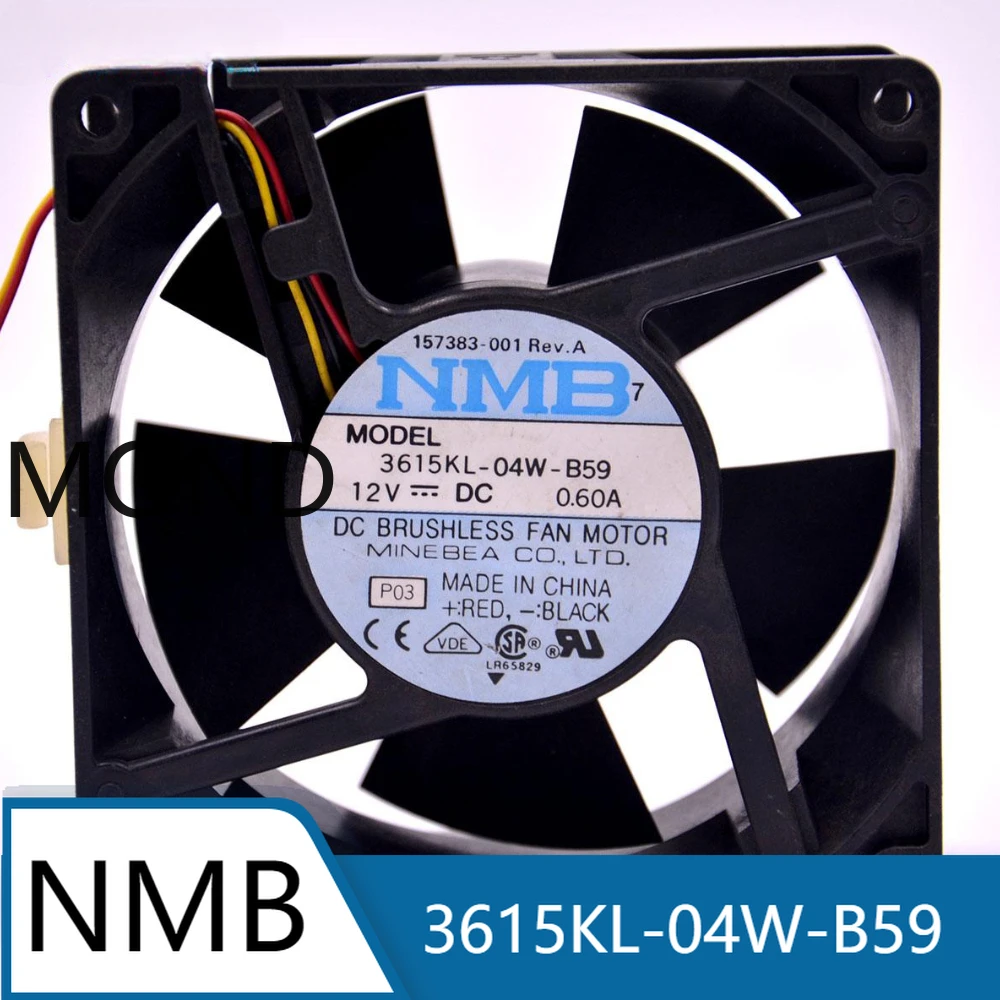 

3615KL-04W-B59 Server Fan for NMB NMB-MAT High Air Axial Flow Silent CPU Power Supply Inverter Cooling Fan 9038 DC12V 0.60A 9CM