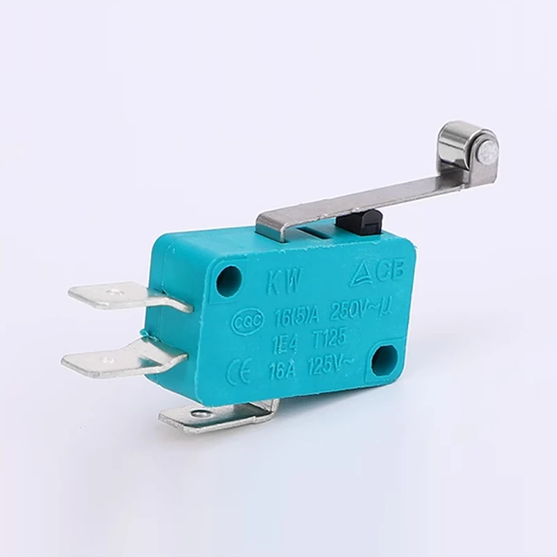 KW3-0Z Micro Switch Travel Limit Switch Self-Resetting 5A 250V 1NO 1NC Silver Contact Tap Push Button Switch