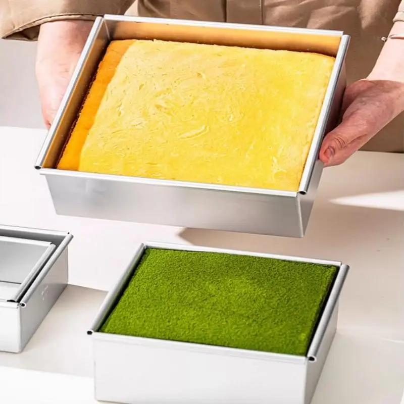 Cheesecake Pan For Birthday Cake Cake Bread 4/5/6/8/10 Inch Tiramisu Muffin Pan Aluminum Alloy Square Cake Pan Baking Mould