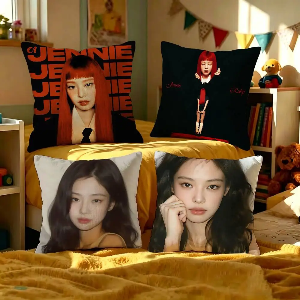 KPOP JENNIE Solo Album RUBY Pillow Gift Home Office Decoration Bedroom Sofa Car Cushion Cover case 45x45
