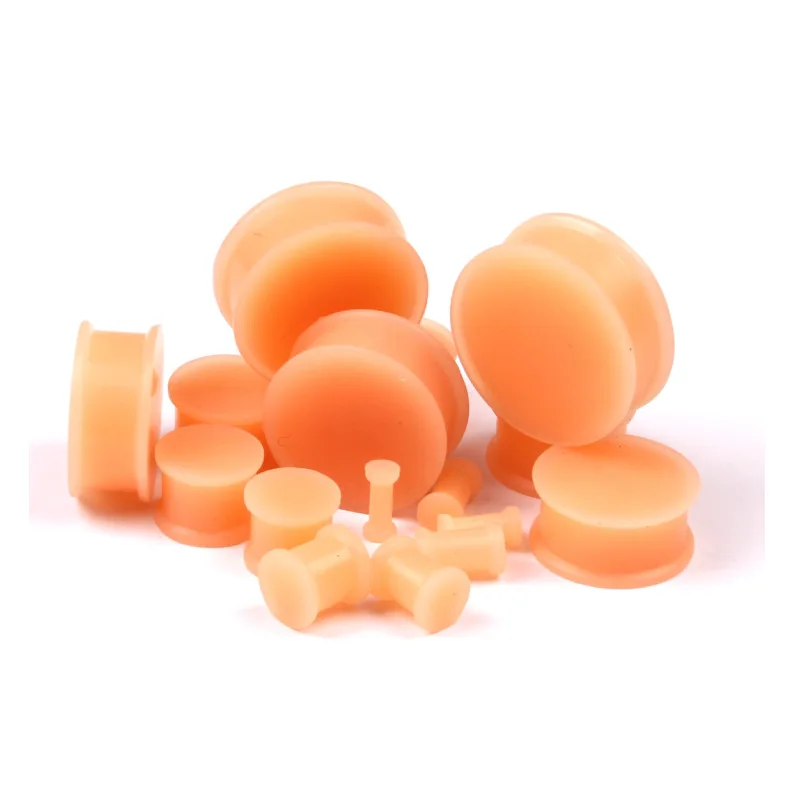 2 قطعة سيليكون سدادات الأذن مقاييس التمدد عدة قطعة مزدوجة موسع نفق السرج مجموعة محايدة مجوهرات الجسم مثقب