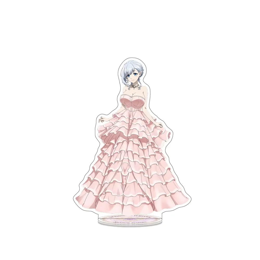 New Anime The Eminence In Shadow Evening Dress Character Alpha Beta Gamma Epsilon Acrylic Stand Keychain Fans Collection Desk