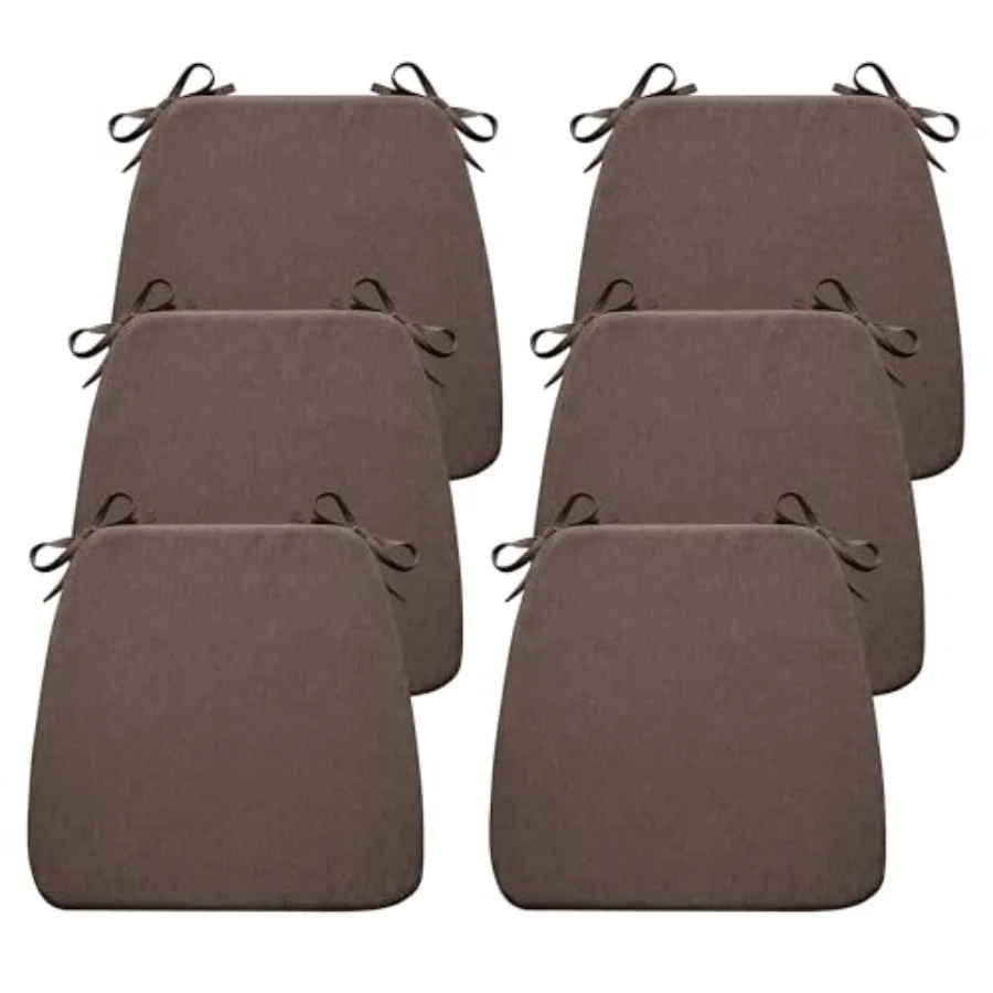 D-Shaped Chair Cushions for Dining Chairs, 2