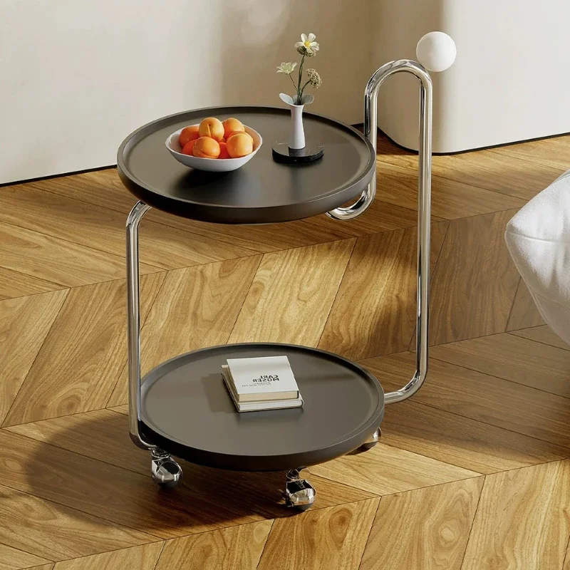 Italian Minimalism Coffee Tables Movable Tea Bedroom Balcony Utility Cart Light Luxury Simple Stoły Kawowe Home Furniture HQ40T