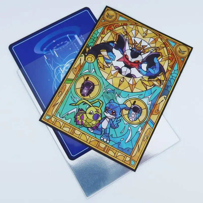 60pcs/set Digimon Adventure Omegamon Imperialdramon Card Sleeve Anime Game Collection Card Protective Cover Gift Toy 67*92mm view 5