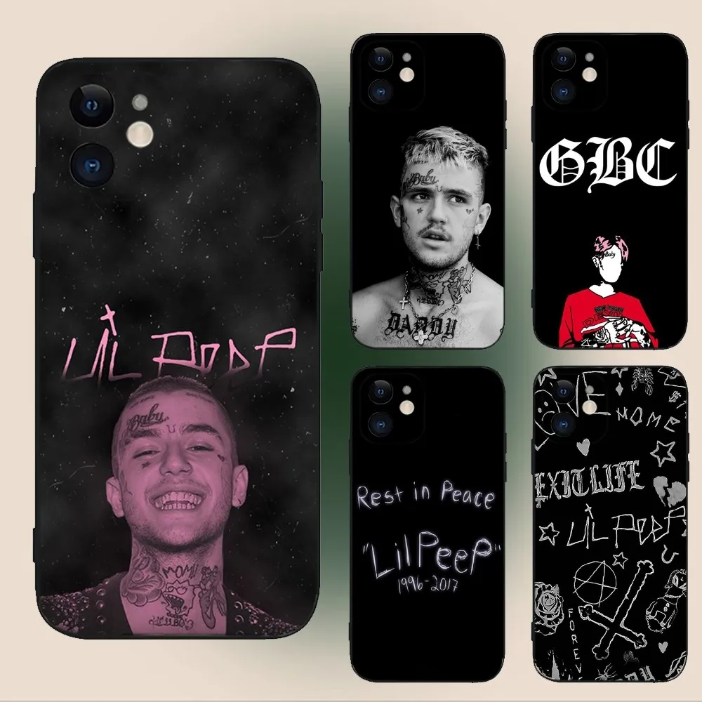 L-Lil P-Peep Cool Singer Phone Case For iPhone 15,14,13,12,11,Plus,Pro Max,XS,X,XR,SE,Mini,8,7 Soft Silicone Black Cover