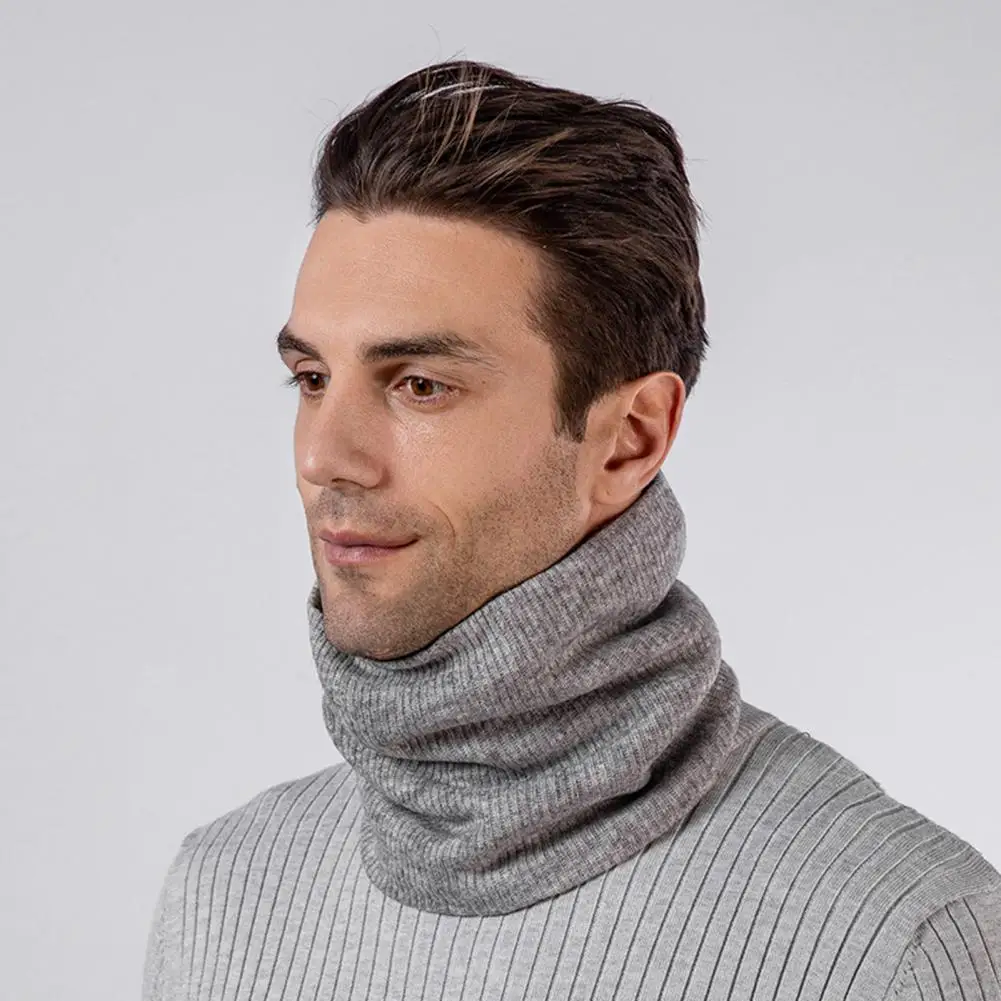 Gaiter de veludo espesso para homens e mulheres, cachecol à prova de vento, isolamento térmico, envoltório sólido, outono, inverno