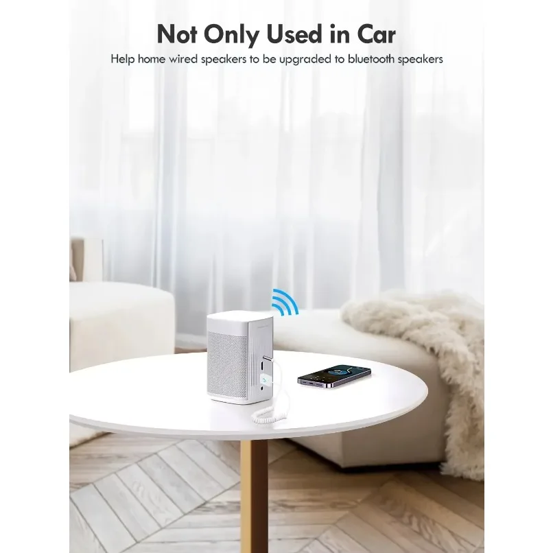 Noise Cancelling Bluetooth Receiver Car USB Aux Adapter 3.5mm Wireless Audio For Car Stereo Speaker Music Handsfree Calling Use
