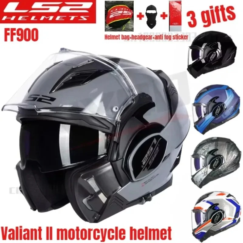 

LS2 ff900 Valiant II motorcycle helmet 180 degrees back somersault helmets ls2 ff900 double mirror full face helmet casco moto
