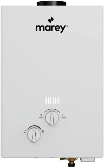 GA10FLP 2.64 GPM, 68,240 BTU's LP Gas Flow activated Gas Tankless Water Heater, White