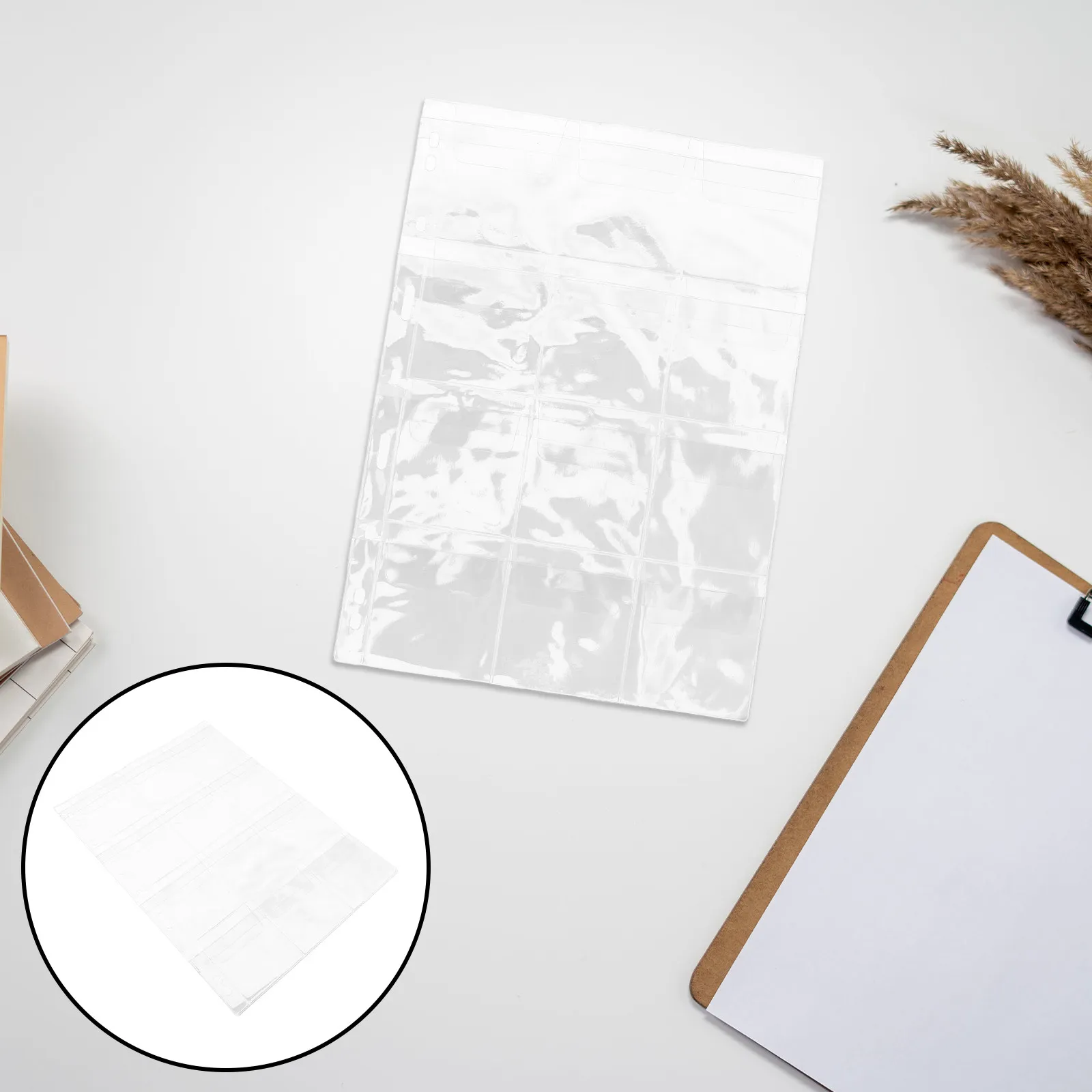 10pcs Transparent Coin Collection Pages for Stamp Album Binder – Double-Sided Collecting Inserts & Pockets
