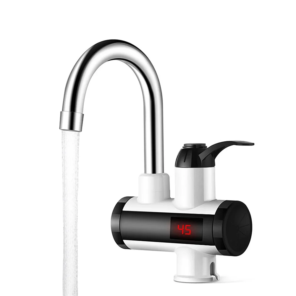 Electric Kitchen Hot Water Heater Faucet Tankless Instant Hot Water Faucet Cold Hot Water with LED Display for Kitchen Bathroom