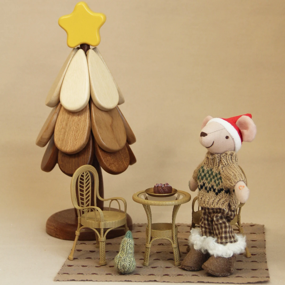 15cm Cute Mouse Sweater Christmas Hat Ob11 Bjd Miniature Furniture Ornaments