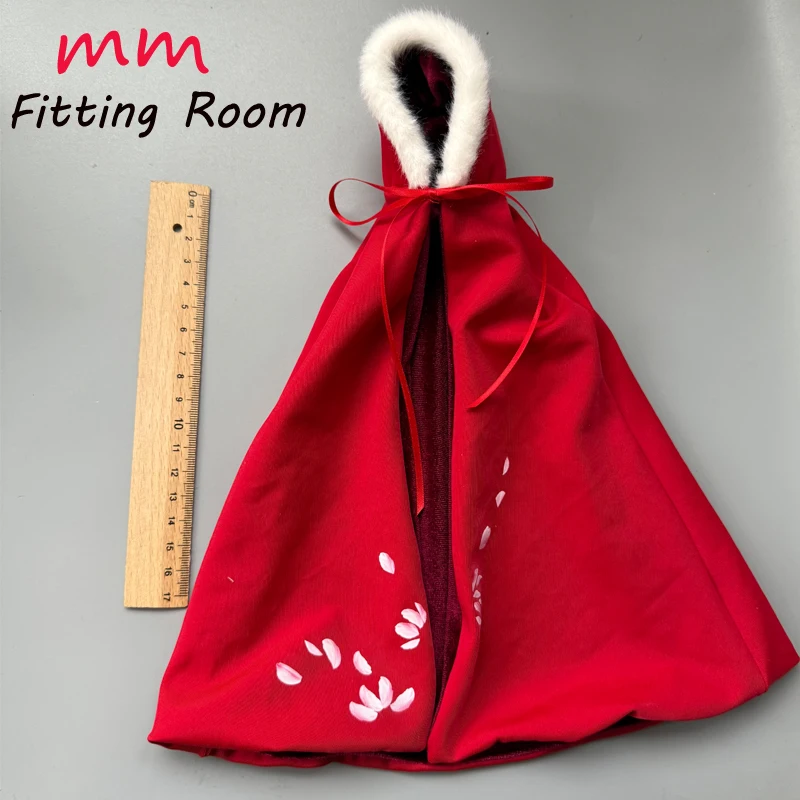 

Двусторонняя накидка для женщин в масштабе 1/6, красный плащ с меховым воротником, подходит для 12-дюймовых фигурок солдат, аксессуары для кукол, одежда.