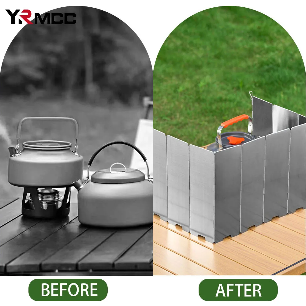 يندبروف طوي يندبروف في الهواء الطلق درع ، 10 لوحة ، الرياح الدروع ، RV التخييم أداة ، الاستقرار ، موقد ، درع للسفر طباخ