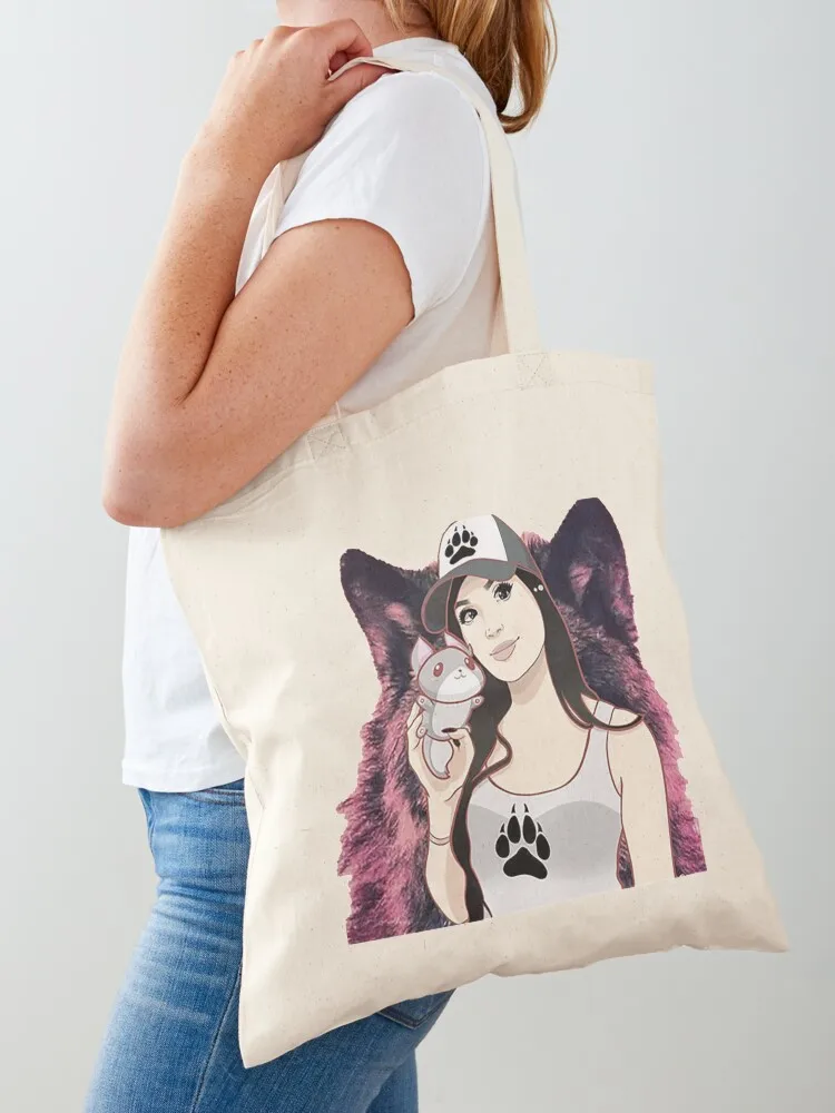 

sssniperwolf Essential Tote Bag shopping bag foldable reusable bag Canvas stote Shopper handbag