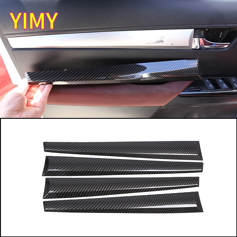 

4x ABS plastic carbon fiber Car Door Protector Panel Trim Decoration Suitable for Toyota Hilux 2015-2021
