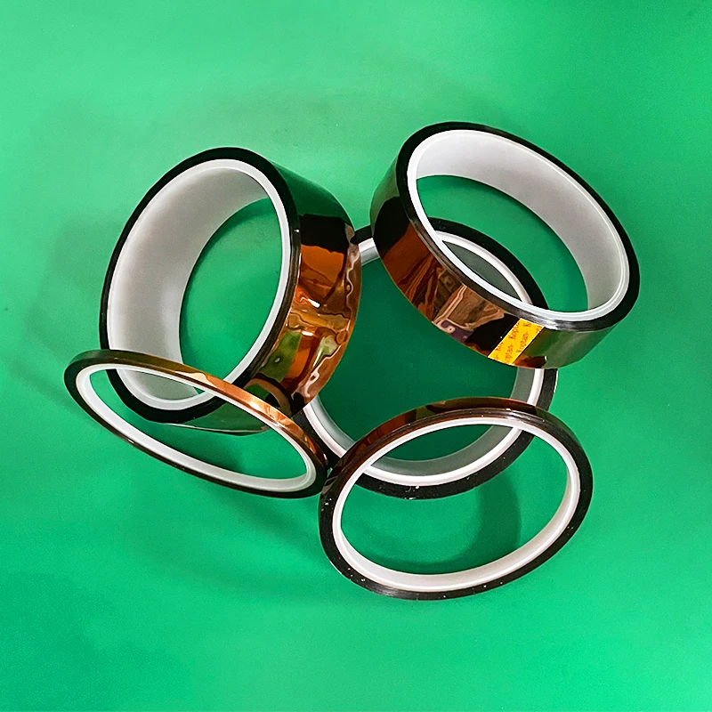10 mm, 20 mm, 30 mm, 50 mm Breite, 30 m, hitzebeständiges reflektierendes Polyimid-Klebeband, Hochtemperatur-Klebeband, isolierendes Schutzband